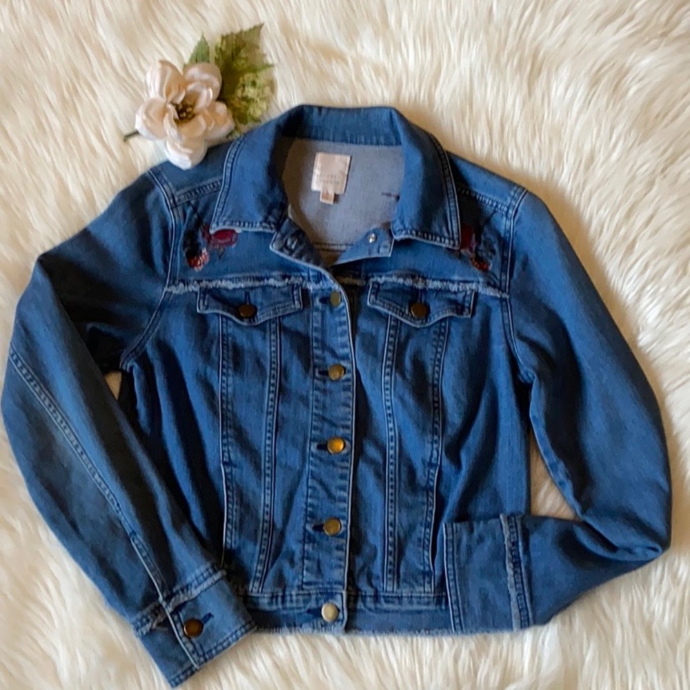 LC Lauren Conrad denim jean jacket S